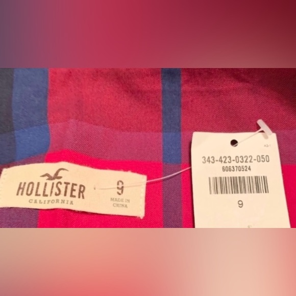 Hollister NEW Y2K Vintage Plaid Pleated Micro Mini Skirt Preppy Bratz Jrs 9 - Picture 5 of 9